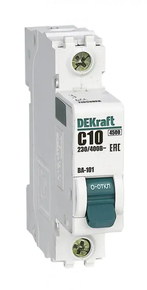 11053DEK Авт. выкл. 1Р 10А х-ка C ВА-101 4,5кА DEKraft