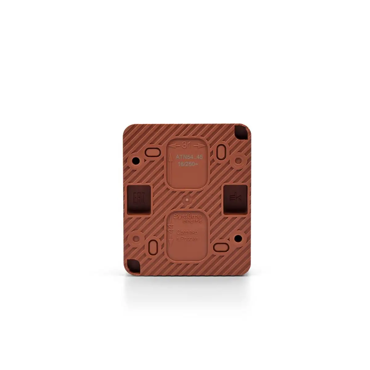 ATN547045 AtlasDesign PROFI IP54 О/У РОЗЕТКА с заземлением со шторками 16А 250В, ТЕРРАКОТОВЫЙ - фото, цена в Минске
