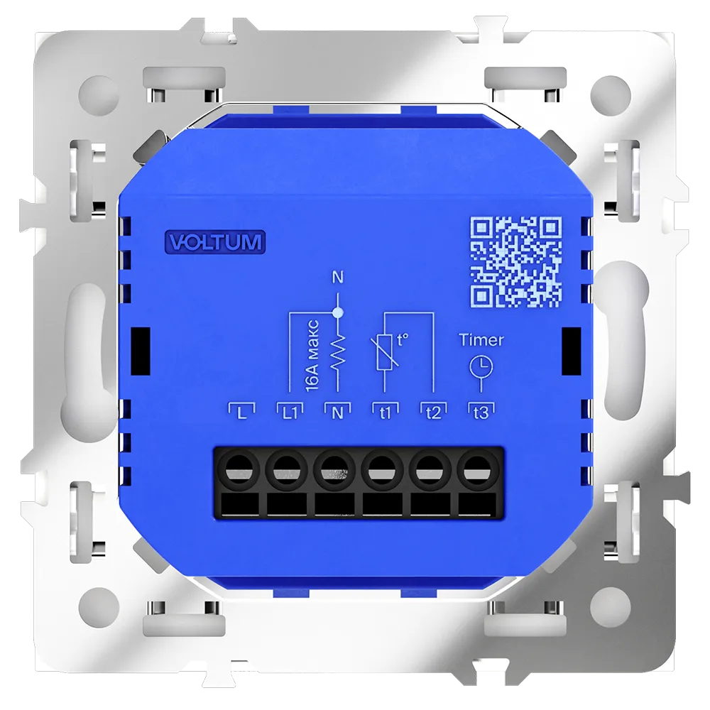 VLS070103 Терморегулятор электронный VOLTUM S70 с индикацией и датчиком, для теплого пола, - фото, цена в Минске