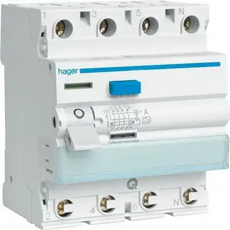 Устройство защитного отключения (УЗО) HAGER CDA440J 3P+N 40A 30mA 6kA A