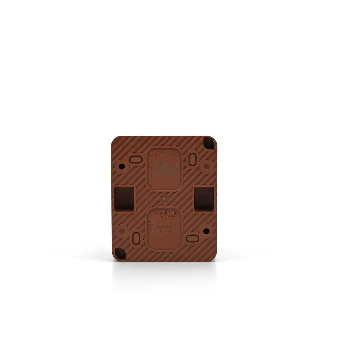 ATN547015 AtlasDesign PROFI IP54 О/У 1-клавишный ВЫКЛЮЧАТЕЛЬ с самовозвратом 10 АХ, ТЕРРАКОТОВЫЙ - фото, цена в Минске