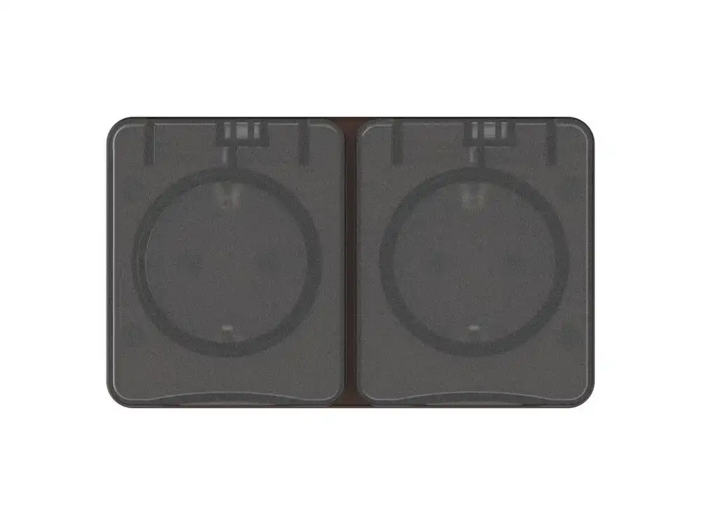 ATN546026 AtlasDesign PROFI IP54 О/У РОЗЕТКА двойная с з/к со шторками 16А, КОРИЧНЕВЫЙ - фото, цена в Минске