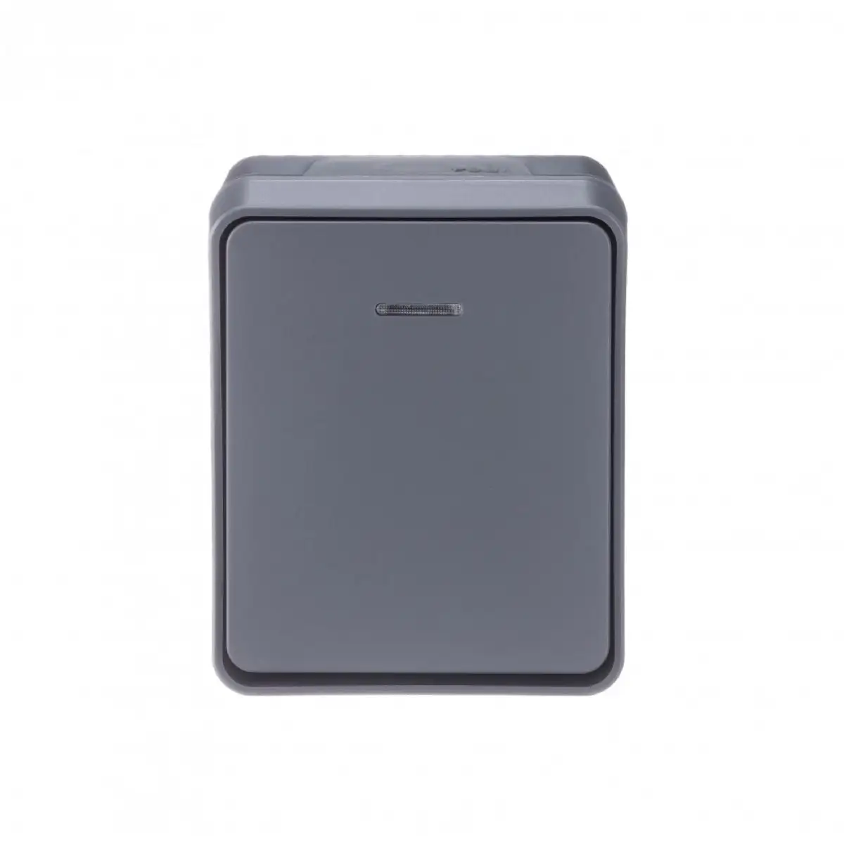 ATLASDESIGN PROFI IP54 О/У 1-клавишный ВЫКЛЮЧАТЕЛЬ с подсветкой, сх.1а, 10АХ, АНТРАЦИТ - фото, цена в Минске