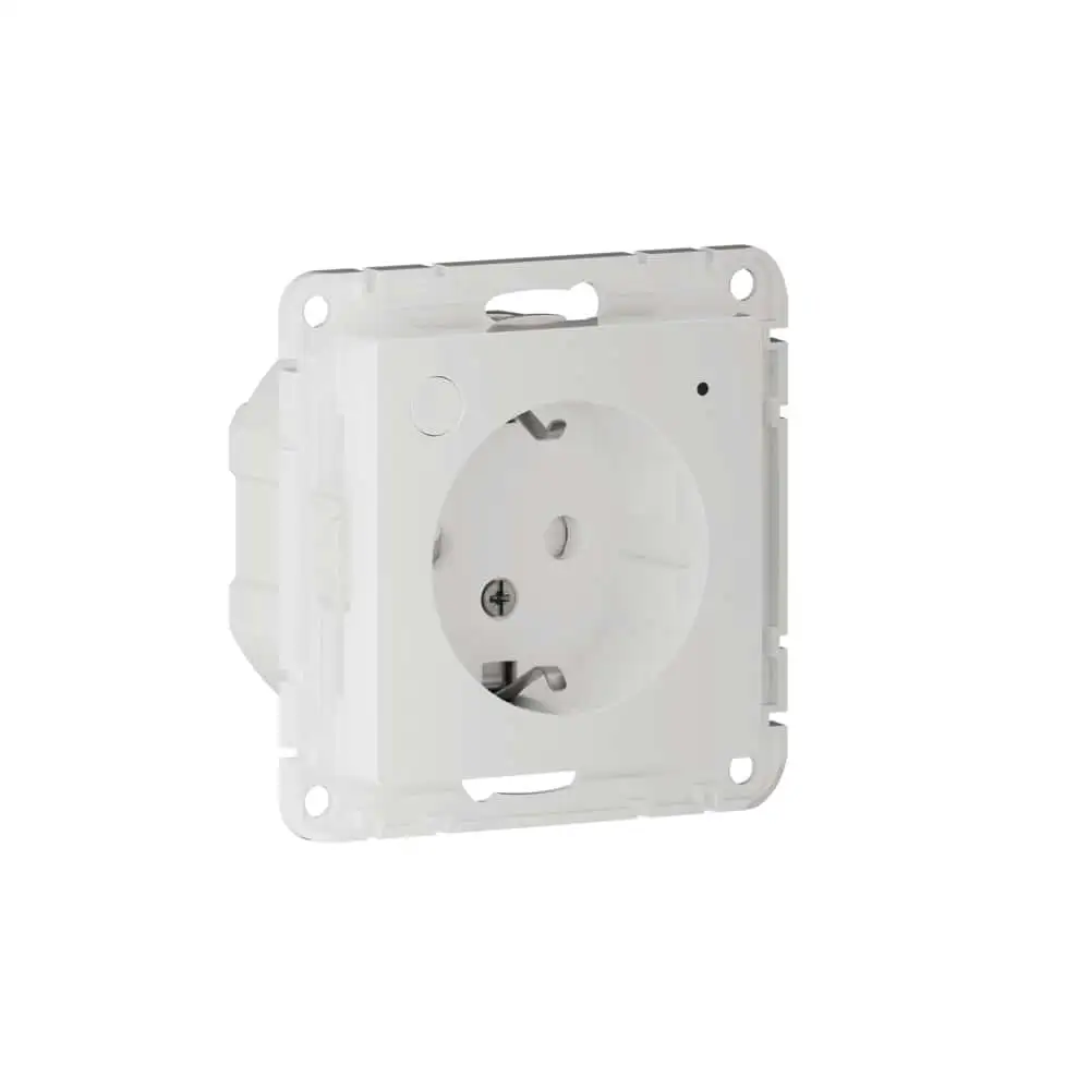 ATLASDESIGN SMART РОЗЕТКА с заземл., со шт., Zigbee, L+N, 16А, мех., БЕЛЫЙ - фото, цена в Минске