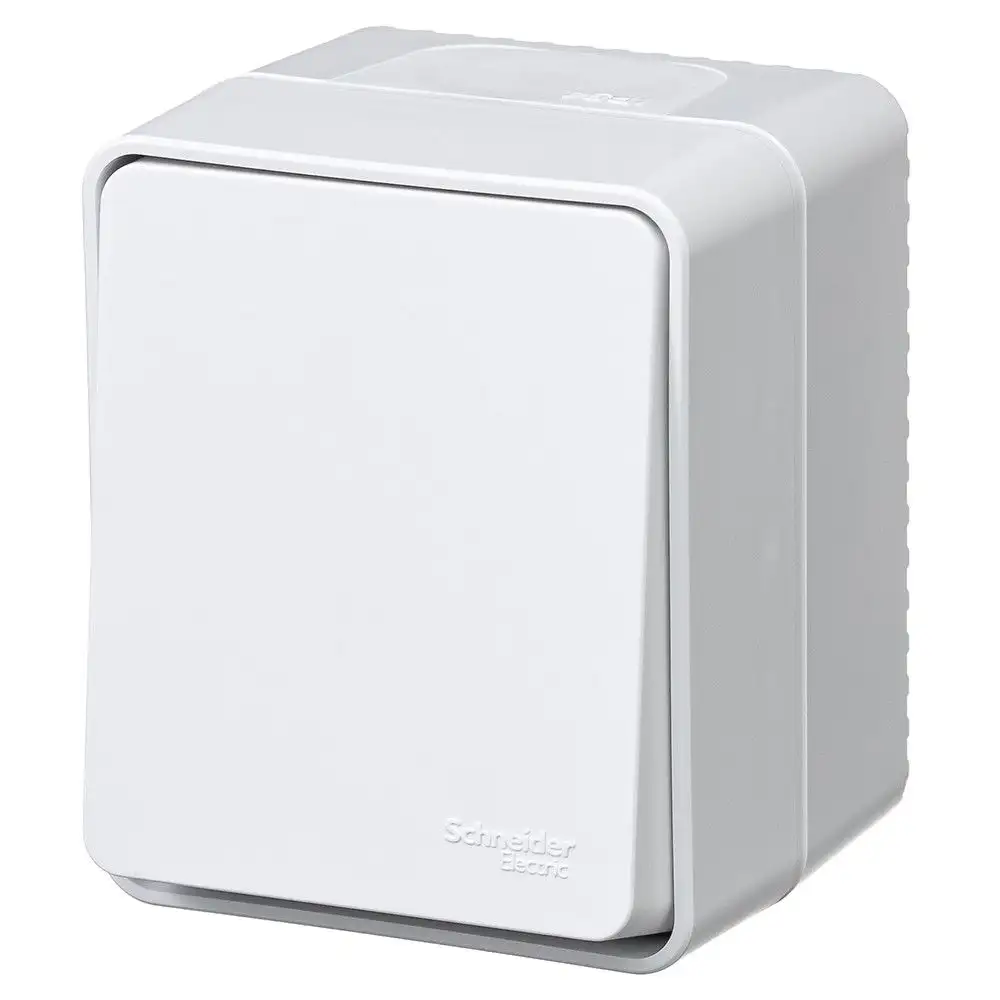 ATLASDESIGN PROFI IP54 О/У 1-клавишный ВЫКЛЮЧАТЕЛЬ КНОПОЧНЫЙ, сх.1, 10А, БЕЛЫЙ - фото, цена в Минске