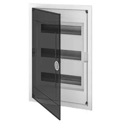 U36A, Щит встраиваемый, 3 ряда, 36+6 мод., прозрач. дверца, IP40