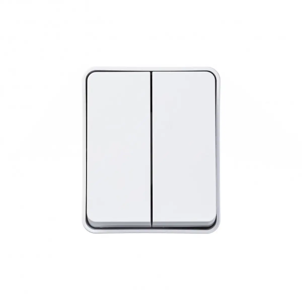 ATLASDESIGN PROFI IP54 О/У 2-клавишный ВЫКЛЮЧАТЕЛЬ, сх.5, 10АХ, БЕЛЫЙ - фото, цена в Минске
