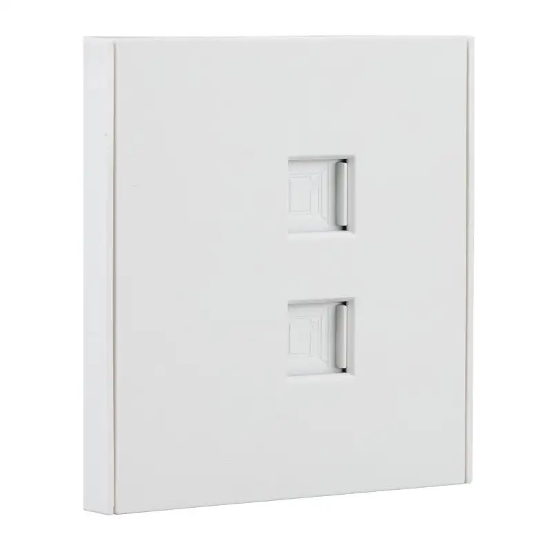 Розетка STRONG компьютерная двойная RJ45+RJ45 кат6 с/у жемчуг KRANZ - фото, цена в Минске