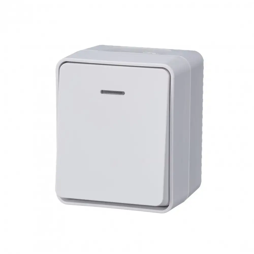 ATLASDESIGN PROFI IP54 О/У 1-клавишный ВЫКЛЮЧАТЕЛЬ с подсветкой, сх.1а, 10АХ, БЕЛЫЙ - фото, цена в Минске