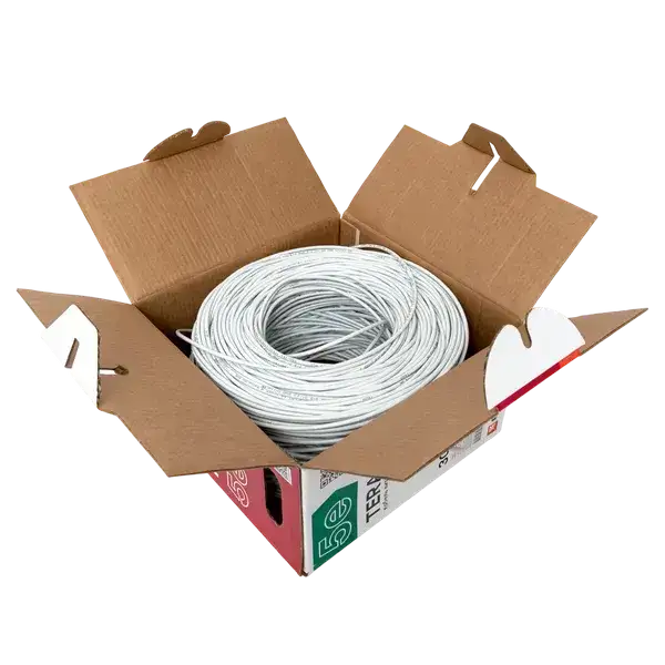 TRC-5EUTP-04PVC-GY-IN3, Кабель витая пара TERACOM Cat.5E U/UTP 4 пары solid оболочка PVC цвет серый
