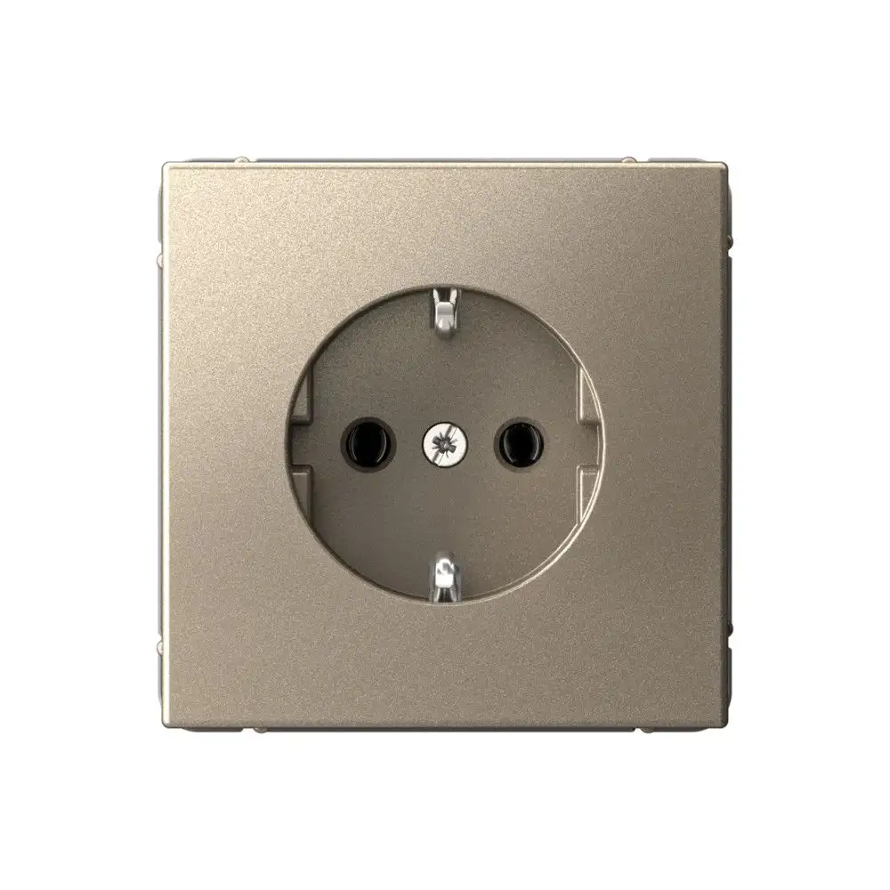 ARTGALLERY РОЗЕТКА с заземлением, 16А, механизм, быстрозажим. клем., ШАМПАНЬ