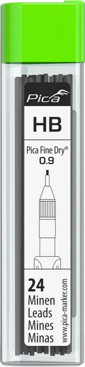 Набор грифелей-стержней для Pica FINE DRY (серые, твердость HB) в блистере