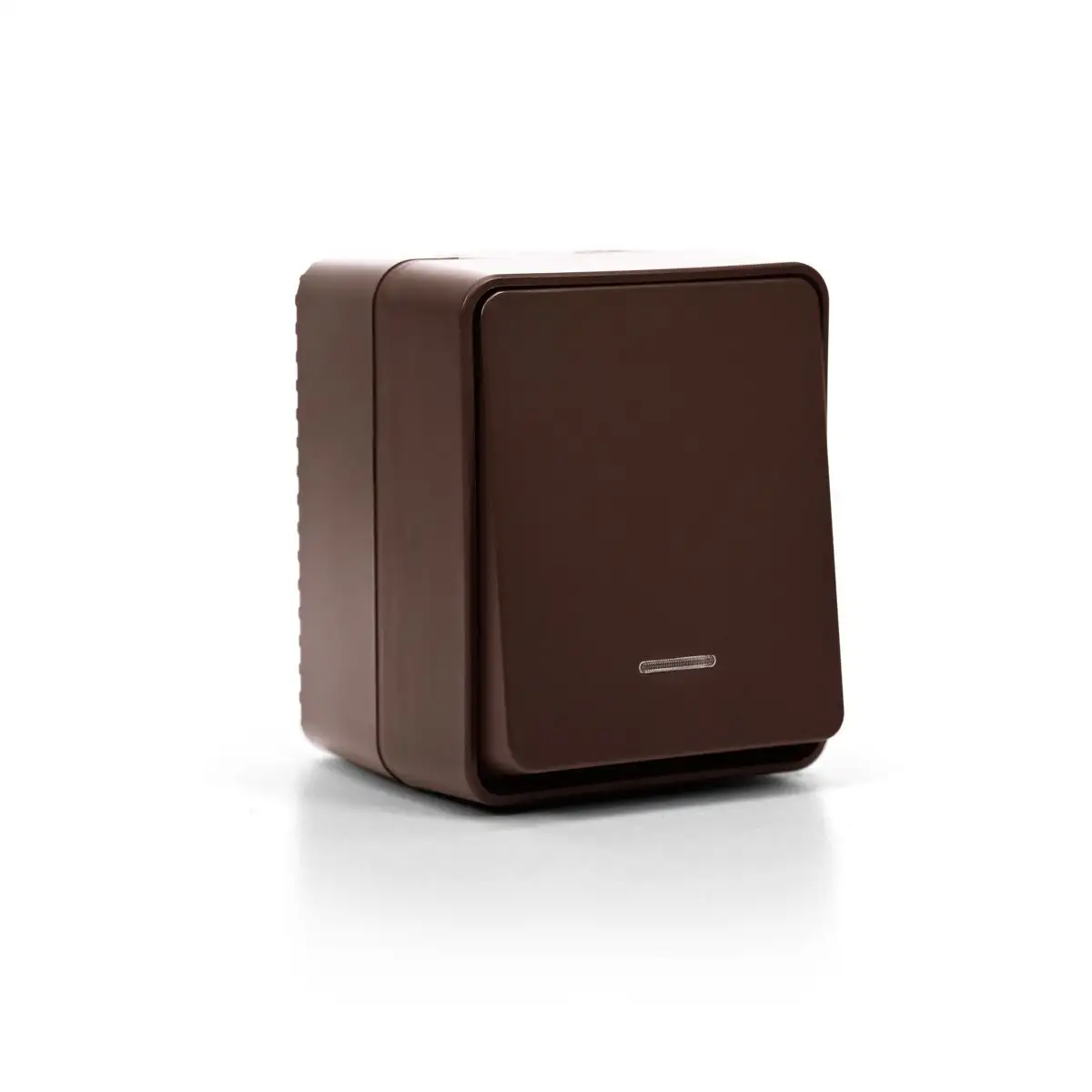 ATN546013 AtlasDesign PROFI IP54 О/У 1-клавишный ВЫКЛЮЧАТЕЛЬ с подсветкой 10 АХ, КОРИЧНЕВЫЙ - фото, цена в Минске