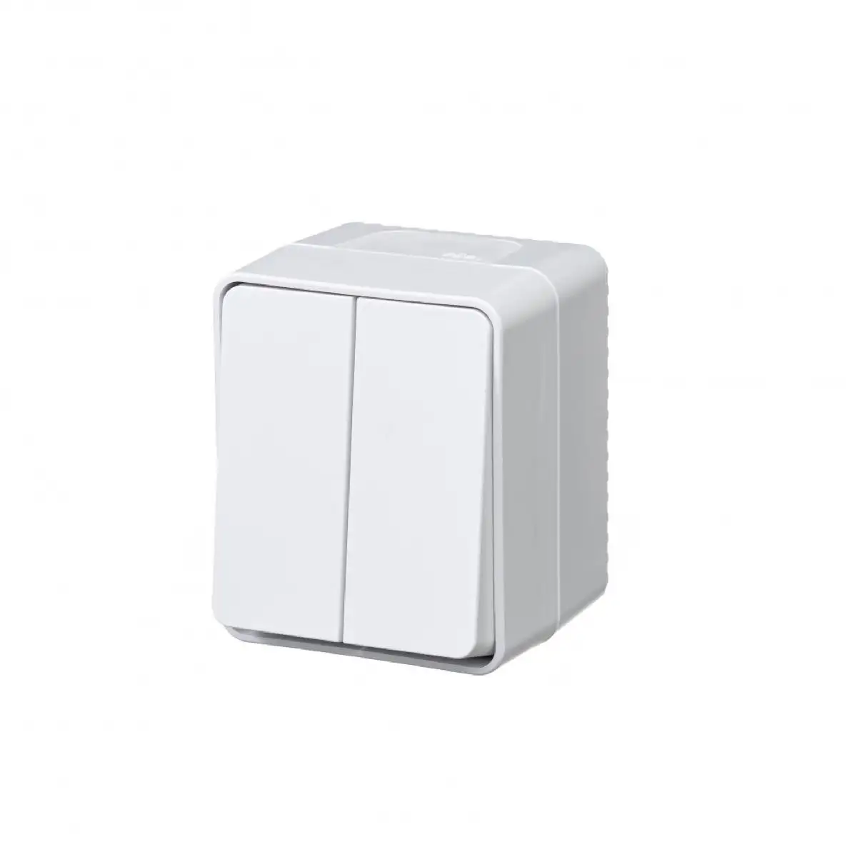 ATLASDESIGN PROFI IP54 О/У 2-клавишный ВЫКЛЮЧАТЕЛЬ, сх.5, 10АХ, БЕЛЫЙ - фото, цена в Минске