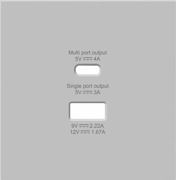 Накладка для розеток USB A+C, матовый серый, серия DA - фото, цена в Минске