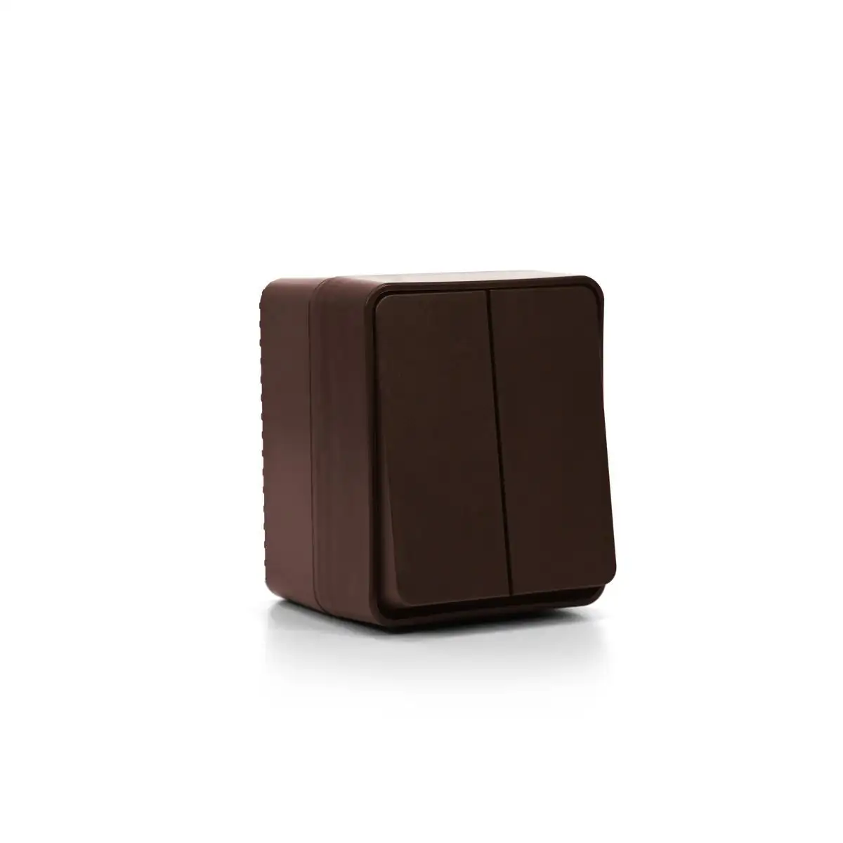 ATN546051 AtlasDesign PROFI IP54 О/У 2-клавишный ВЫКЛЮЧАТЕЛЬ 10 АХ, КОРИЧНЕВЫЙ - фото, цена в Минске