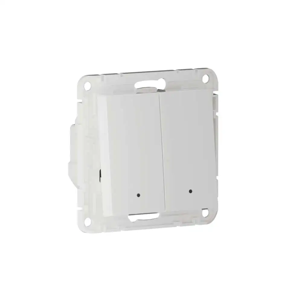ATLASDESIGN SMART 2-кл. ВЫКЛЮЧАТЕЛЬ с подсв., Zigbee, сх.5, L+N, 10А, мех., БЕЛЫЙ - фото, цена в Минске