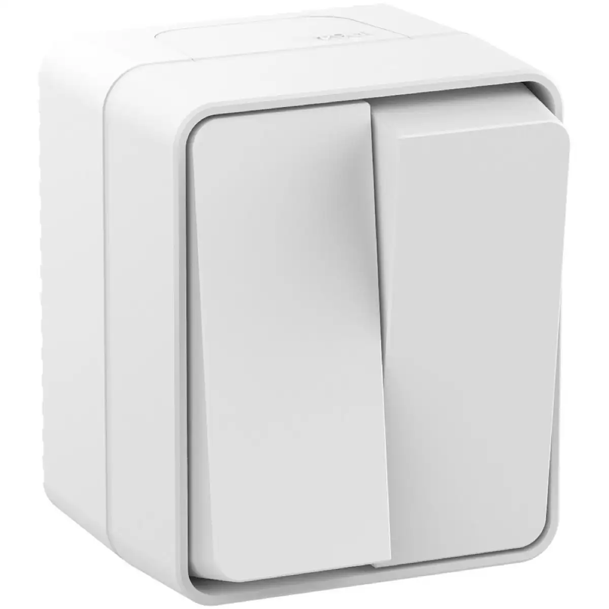 ATLASDESIGN PROFI IP54 О/У 2-клавишный ВЫКЛЮЧАТЕЛЬ, сх.5, 10АХ, БЕЛЫЙ - фото, цена в Минске