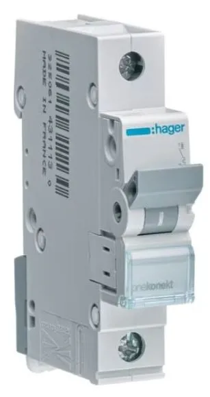 Автоматический выключатель MCN101E 1/1/С (6kА) // Hager