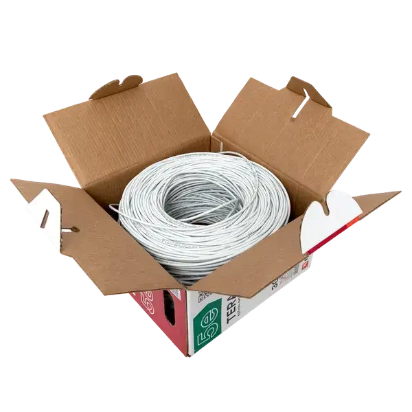 TRC-5EUTP-04PVC-GY-IN3, Кабель витая пара TERACOM Cat.5E U/UTP 4 пары solid оболочка PVC цвет серый