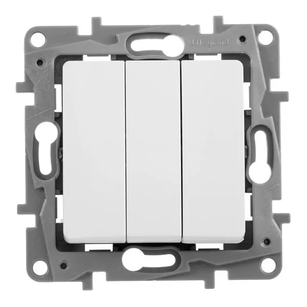 Etika - Выключатель трехклавишный (белый)