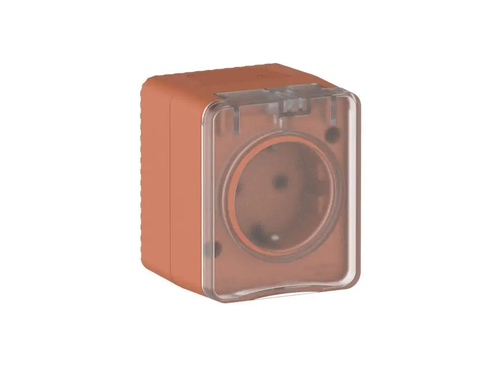 ATN547045 AtlasDesign PROFI IP54 О/У РОЗЕТКА с заземлением со шторками 16А 250В, ТЕРРАКОТОВЫЙ - фото, цена в Минске