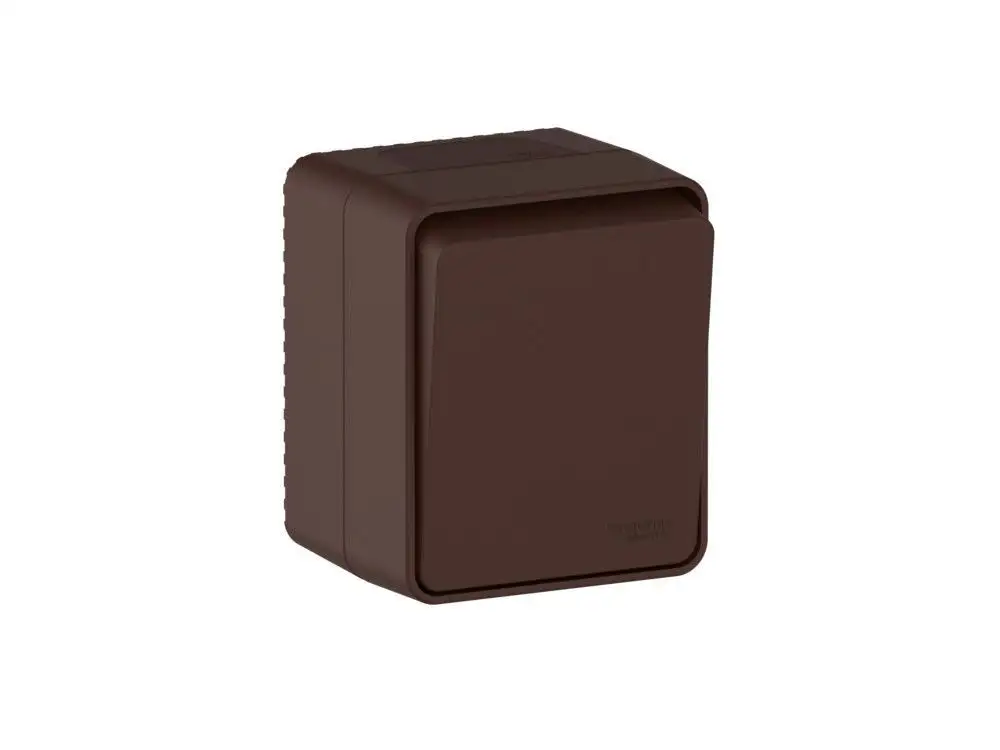 ATN546011 AtlasDesign PROFI IP54 О/У 1-клавишный ВЫКЛЮЧАТЕЛЬ 10 АХ, КОРИЧНЕВЫЙ - фото, цена в Минске